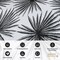 World Rug Gallery Floral Tropical Reversible Recycled Plastic 5' X 7' Black Outdoor Rug 6075BLACK5X7 - alternate 2